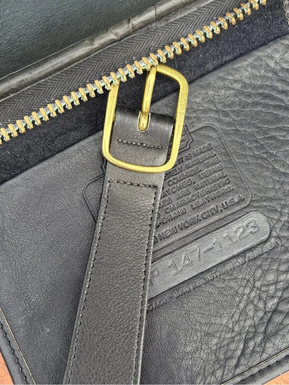 Vintage COACH Navy Bonnie Cashin Zippered Clutch EUC